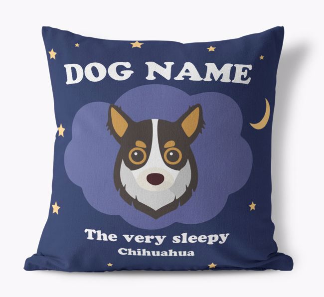 Very Sleepy: Personalised {breedFullName} Canvas Cushion